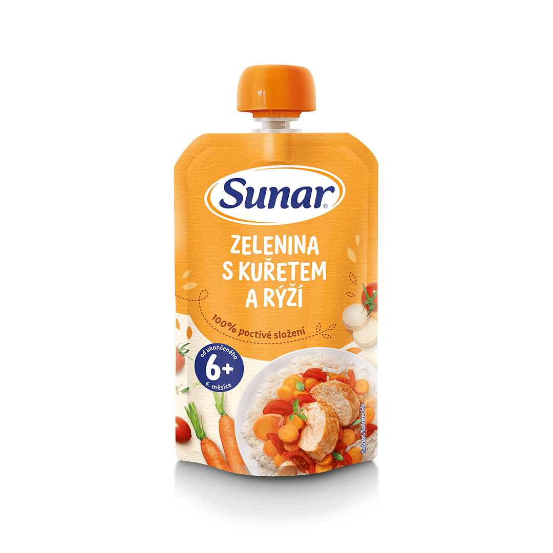 Rau củ với gà và cơm